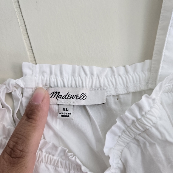 Madewell Poplin Sophia Peplum Tank-Size XL - Picture 3 of 8